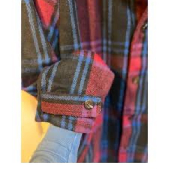 NWT Target White Houston white plaid over coat size medium - Picture 3 of 9